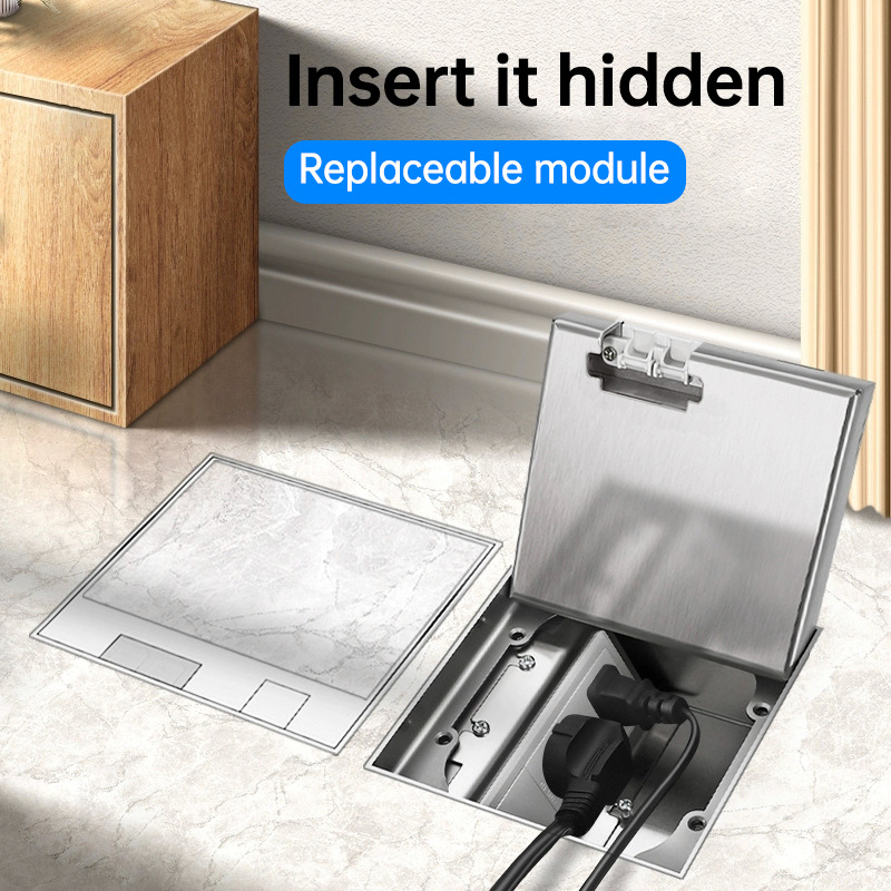 Phone Cases Uk - Flat Floor Hidden Socket EU Socket