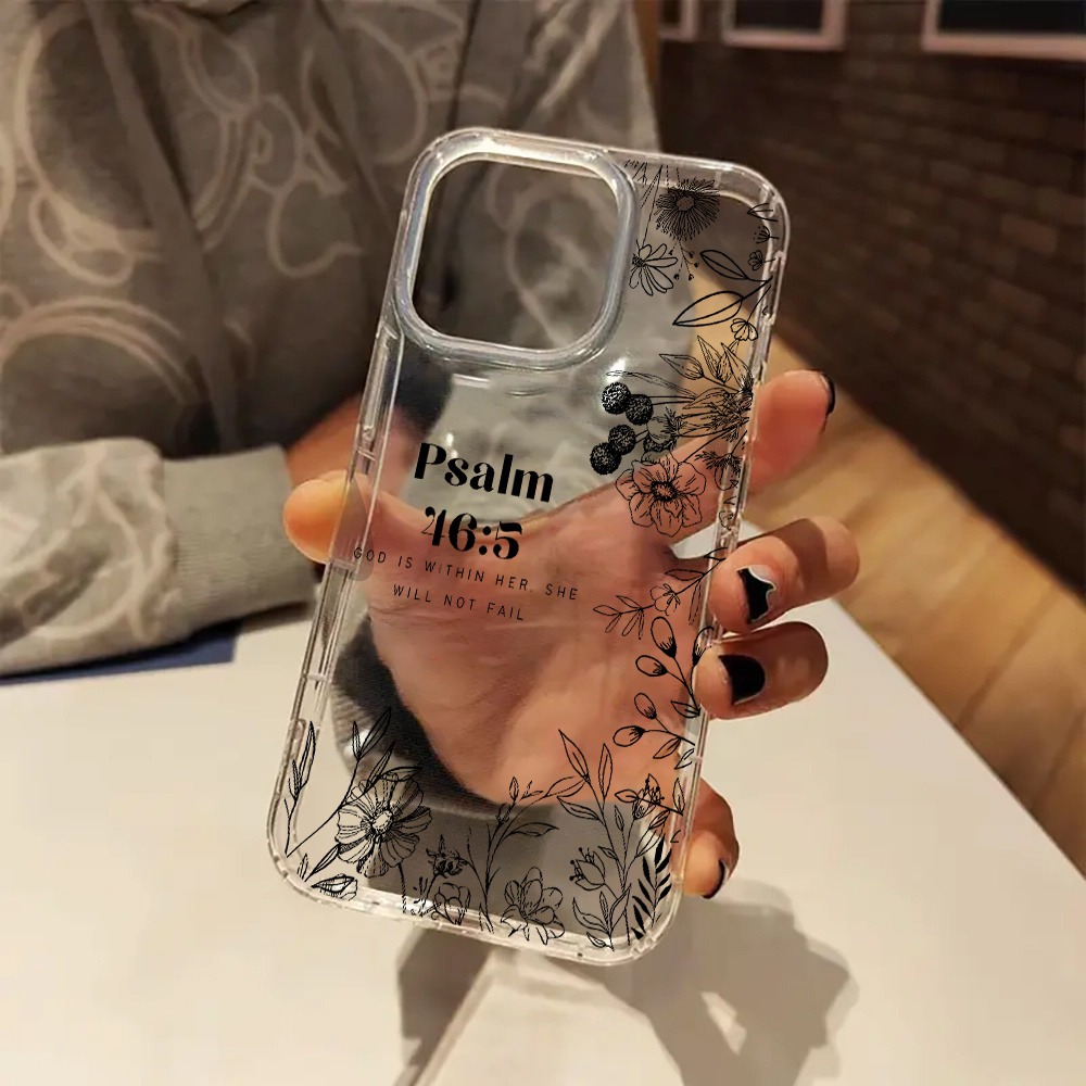 Phone Cases Aesthetic - Poetic Flower Christian Aesthetics Transparent Phone