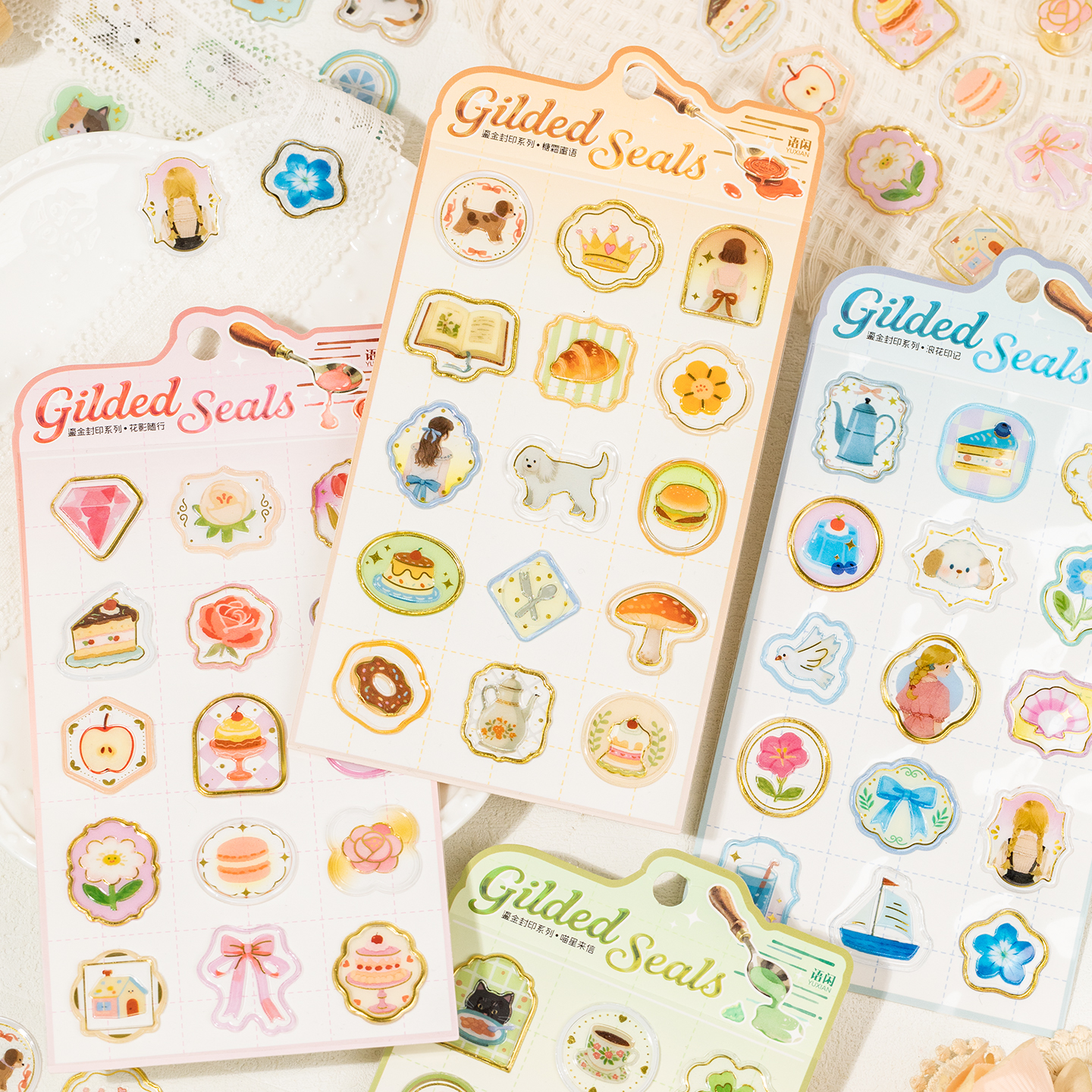 Phone Cases Junk - 4 Style Gilded Seal Series Fire