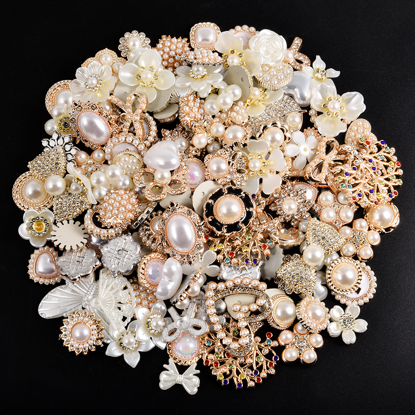 Phone Cases Junk - 10/20/30/50pcs Random Mix ABS Pearl Charm