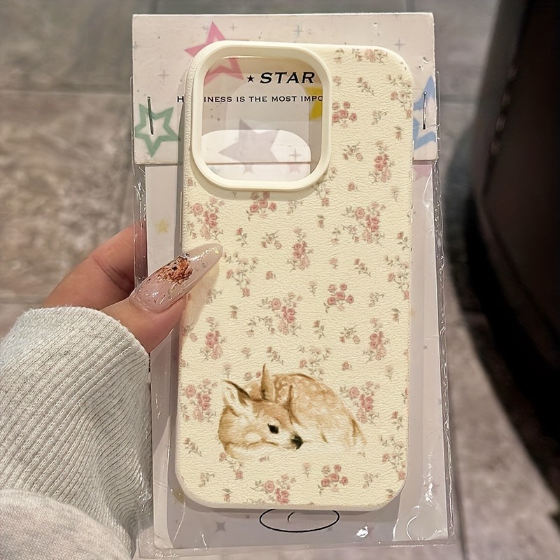 Phone Cases Xr Iphone - Cute Deer Full Floral Pattern Design