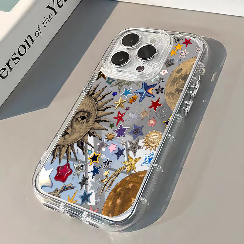Phone Cases Xr Iphone - Celestial Gold Glitter Mirror Phone Case