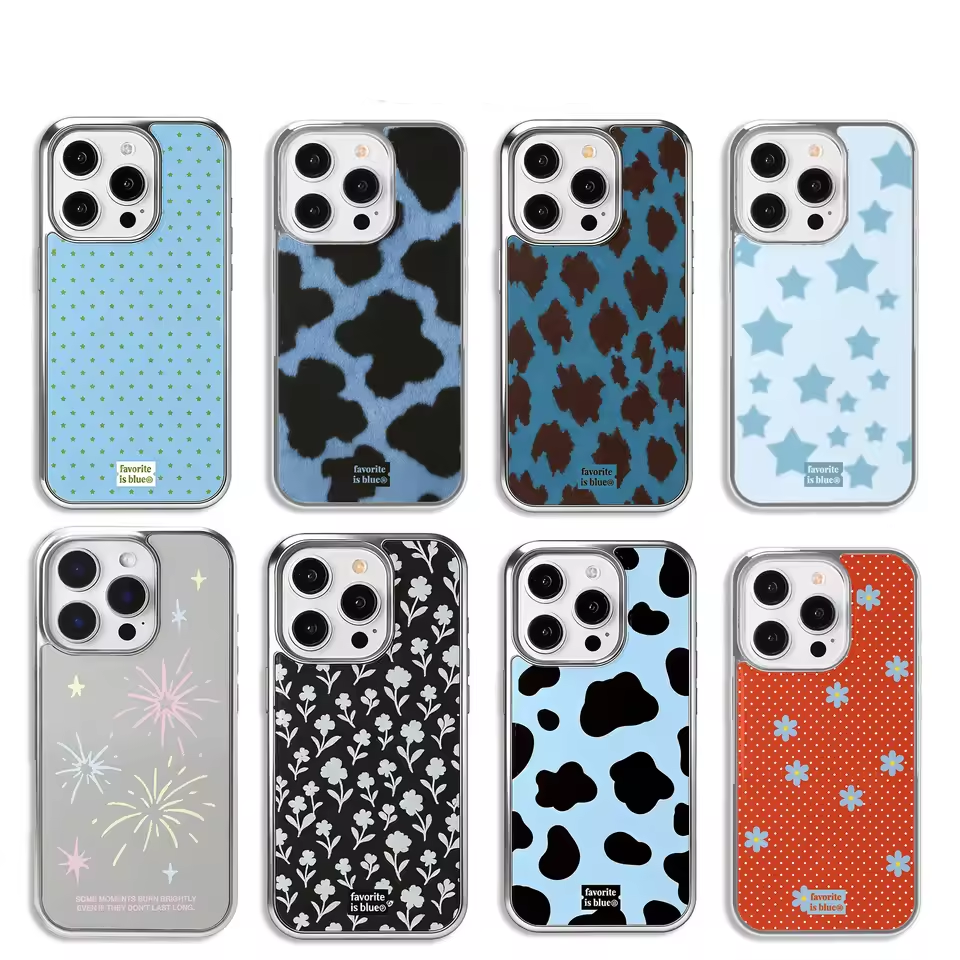 Phone Cases Leopard Print - Korean Luxury Star Milk Flower Leopard