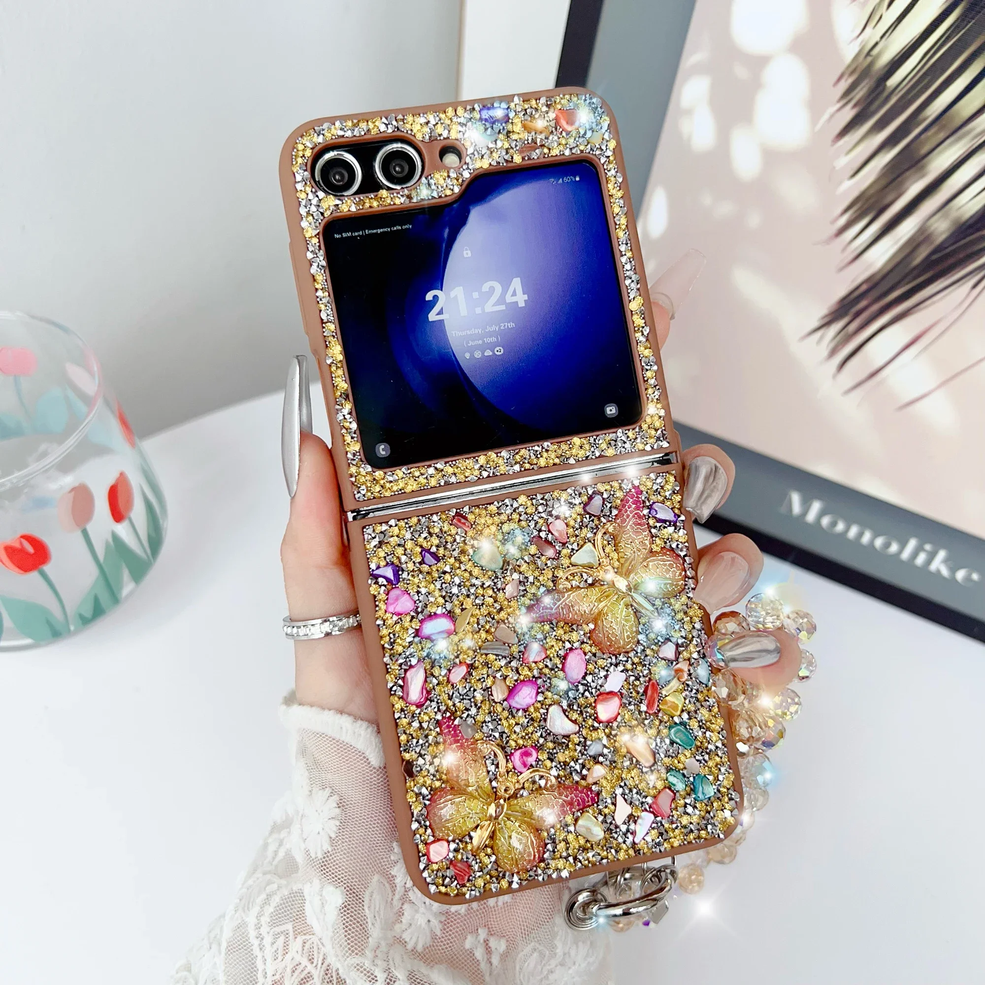 Phone Cases With Straps - Luxury Glitter Cute Bling Crystal Stone