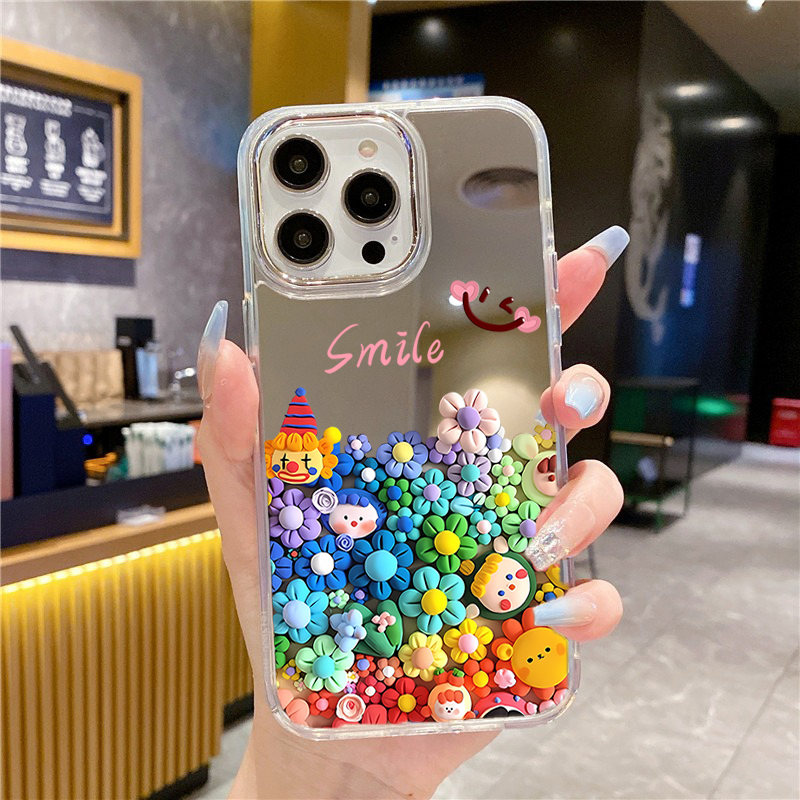 Cute Flower Makeup Mirror Phon – Phone Cases Aesthetic recenzja i cena