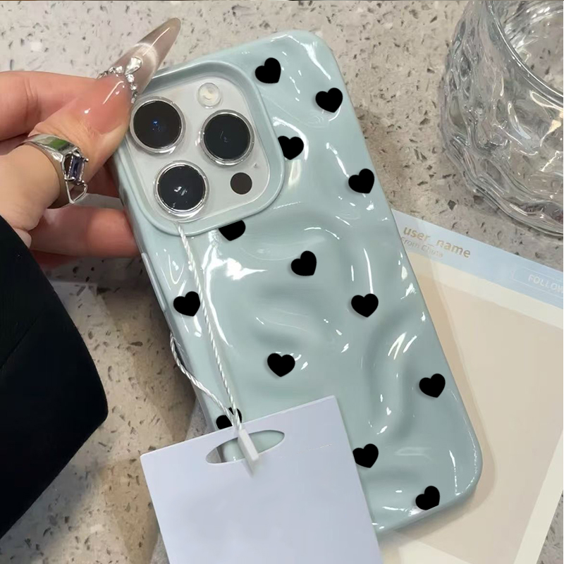 Aesthetic Cute Black Heart Sho – Phone Cases Aesthetic recenzja i cena