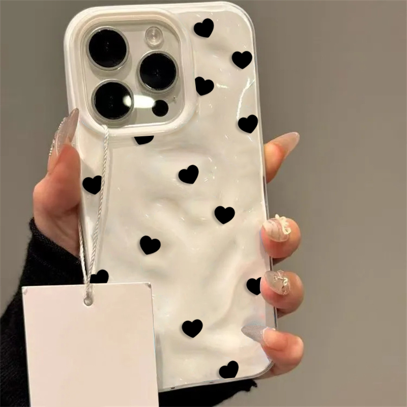 Aesthetic Cute Black Heart Sho – Phone Cases Aesthetic recenzja i cena