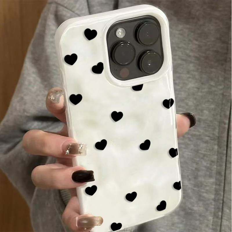Aesthetic Cute Black Heart Sho – Phone Cases Aesthetic recenzja i cena