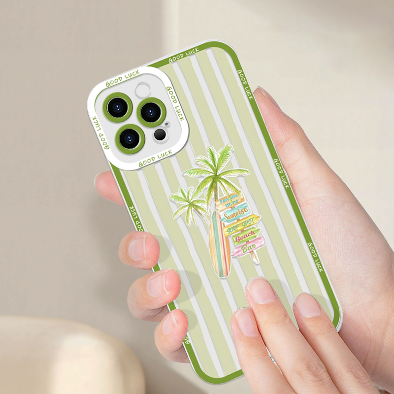 Summer Palm Coconut Tree Strip – Phone Cases Clear recenzja i cena
