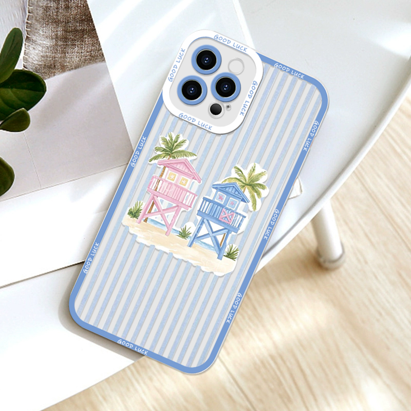 Summer Palm Coconut Tree Strip – Phone Cases Clear recenzja i cena