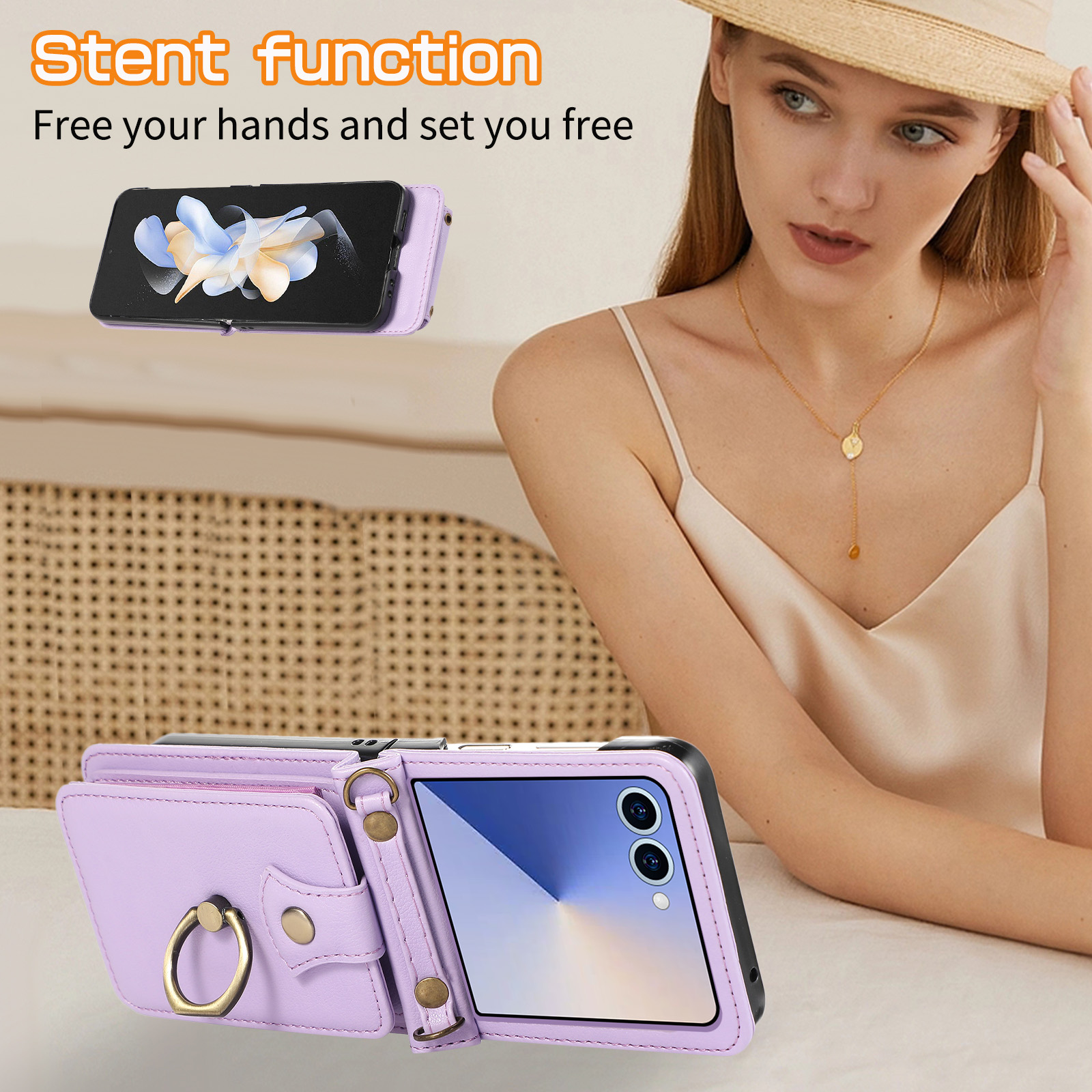 Leather Wallet Phone Case for  – Phone Cases With Loop recenzja i cena