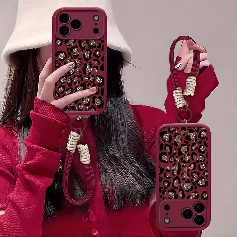 Leopard Print INS Hand Wrist S – Phone Cases With Straps recenzja i cena