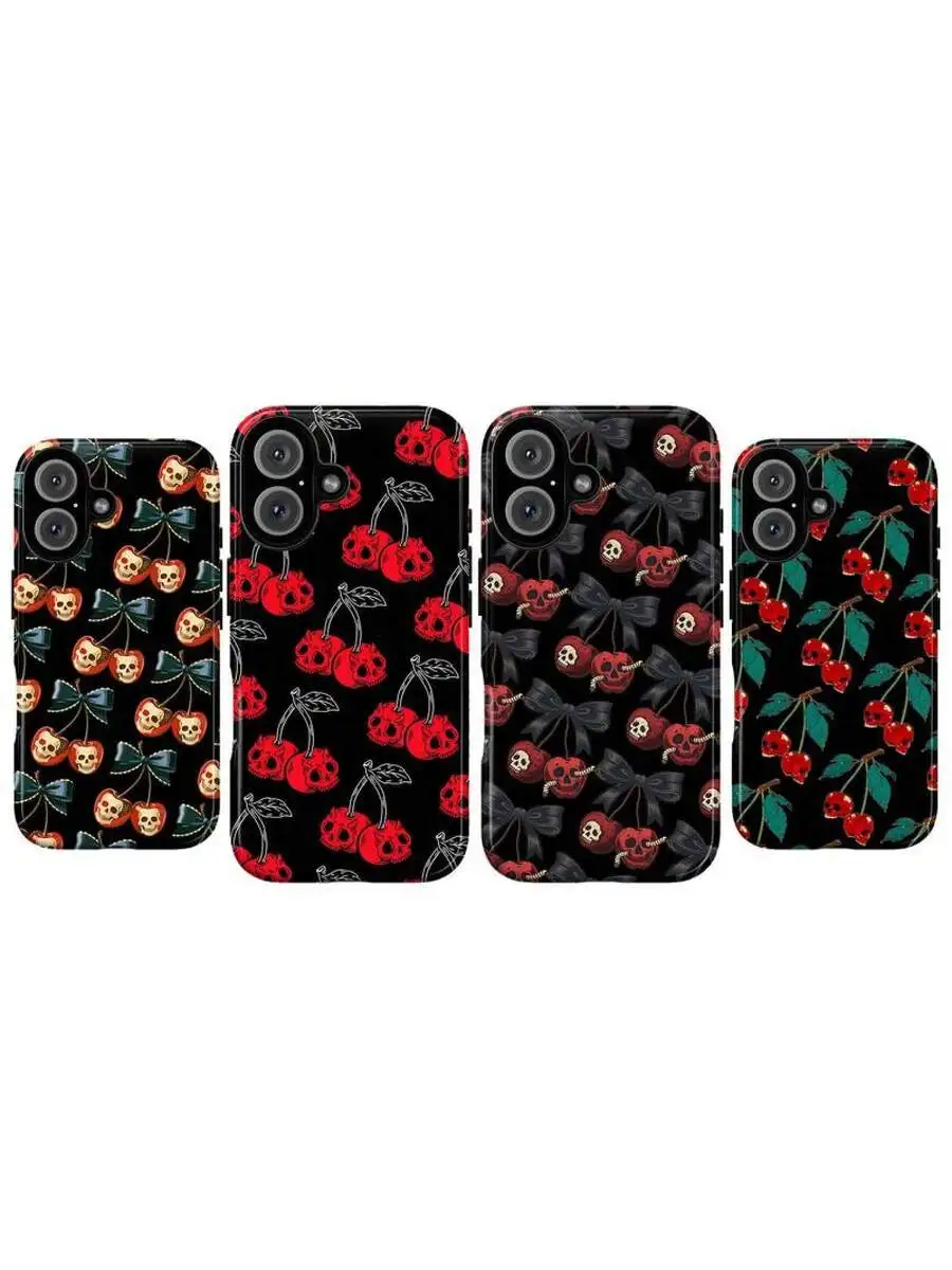 Gothic Cherry Skull Phone Case – Phone Cases Aesthetic recenzja i cena