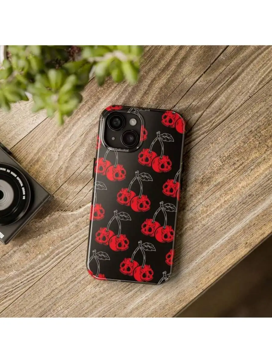Gothic Cherry Skull Phone Case – Phone Cases Aesthetic recenzja i cena