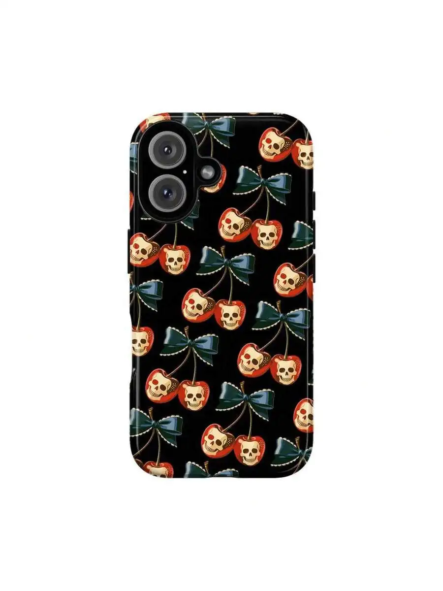 Gothic Cherry Skull Phone Case – Phone Cases Aesthetic recenzja i cena