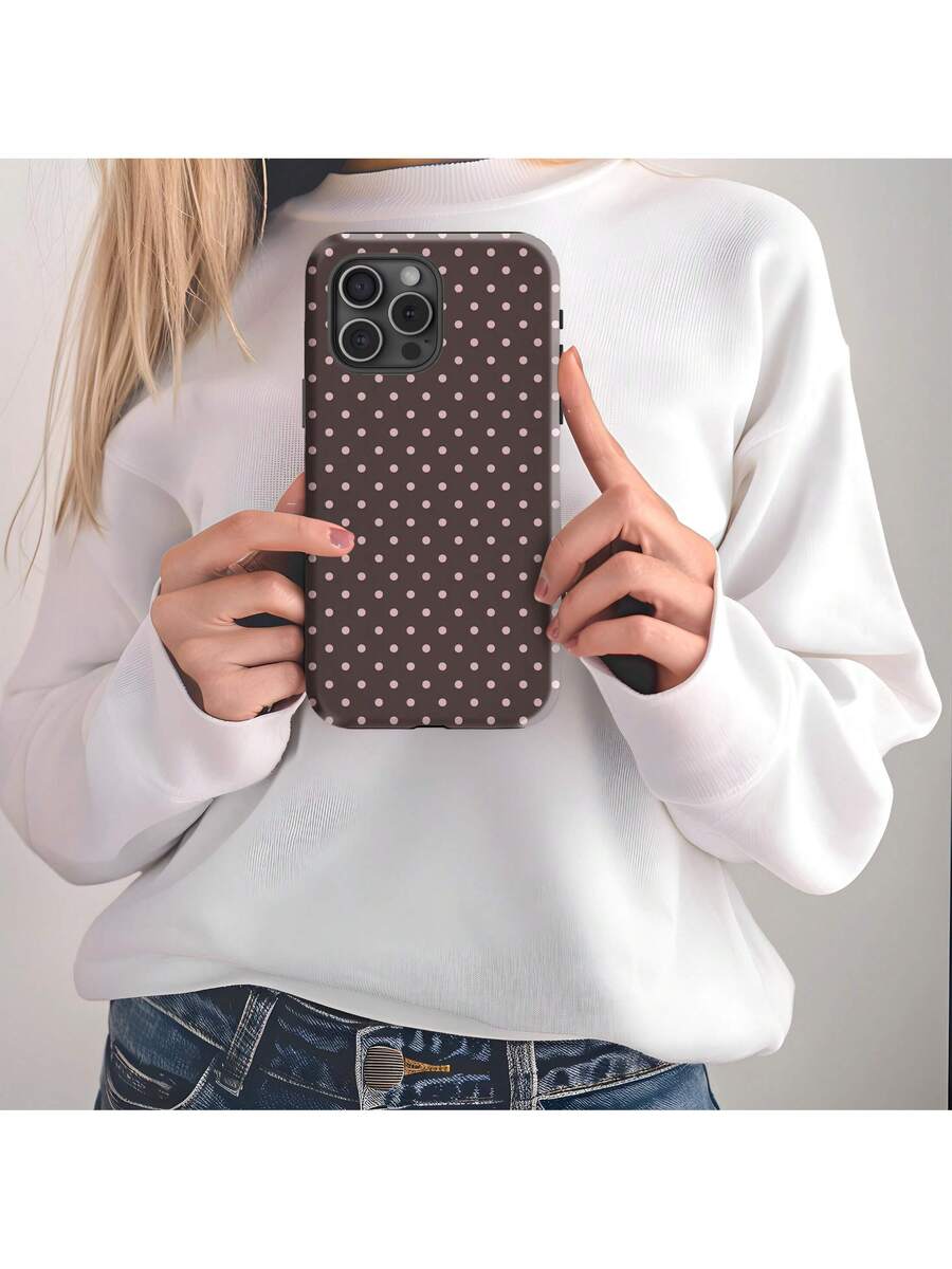 Brown Polka Dot Fashion Phone  – Phone Cases Aesthetic recenzja i cena