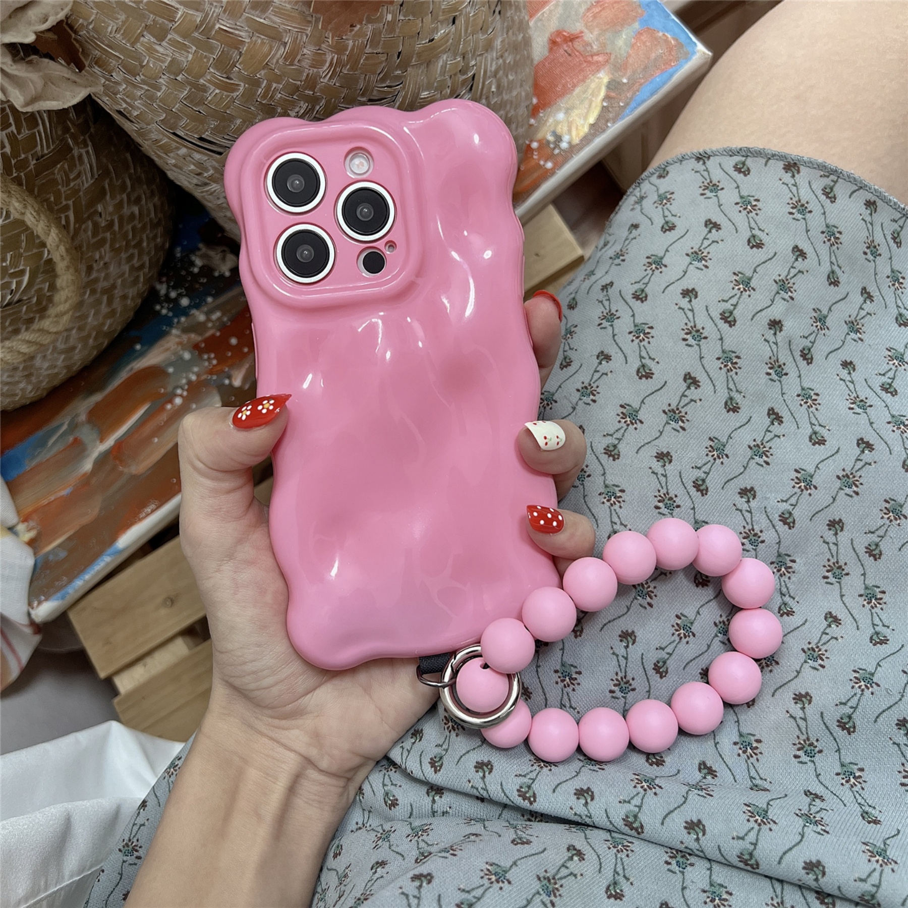 Cute Wave Edge Rose Red Bubble – Phone Cases Redbubble recenzja i cena