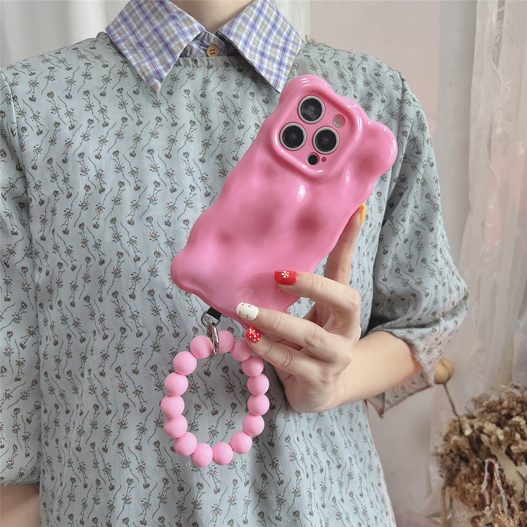Cute Wave Edge Rose Red Bubble – Phone Cases Redbubble recenzja i cena