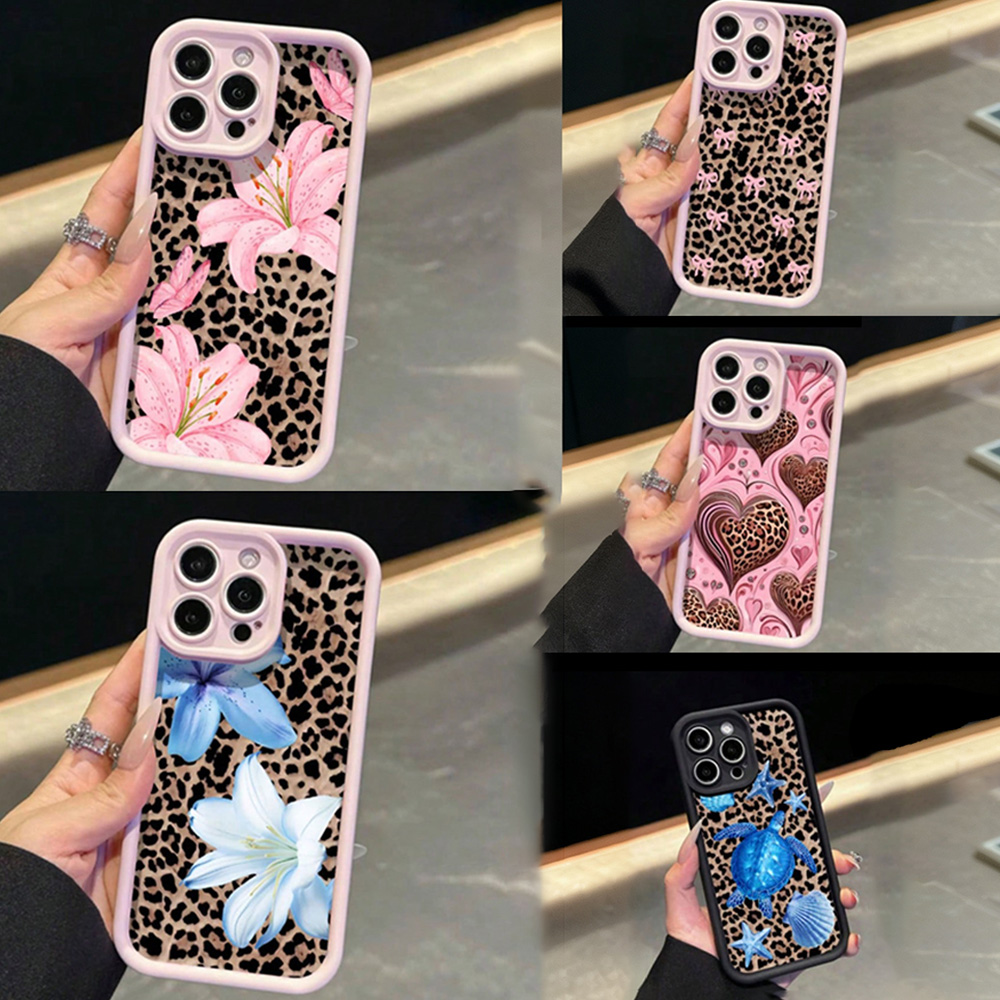 Pink Bow Lily Flower Leopard P – Phone Cases Leopard Print recenzja i cena