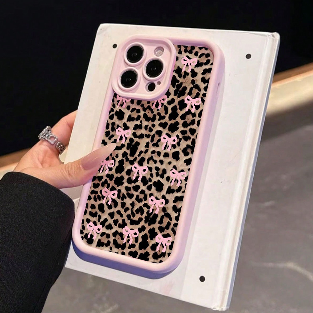 Pink Bow Lily Flower Leopard P – Phone Cases Leopard Print recenzja i cena
