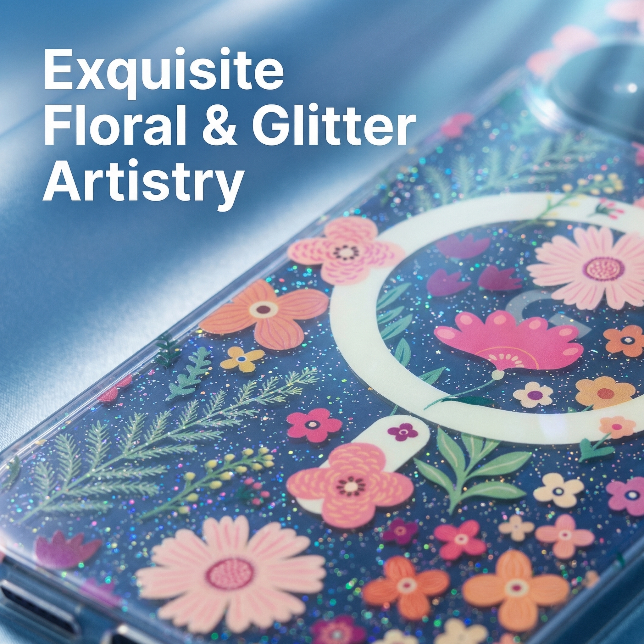 Luxury Spring Clear Glitter Pr – Phone Cases Aesthetic recenzja i cena