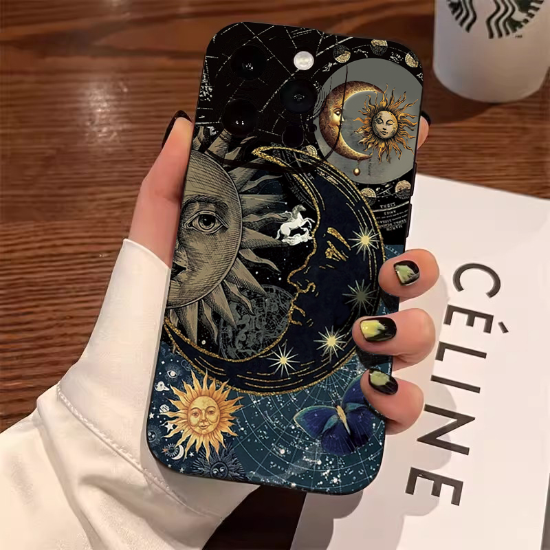 Aesthetic Sun Moon Print Phone – Phone Cases Aesthetic recenzja i cena