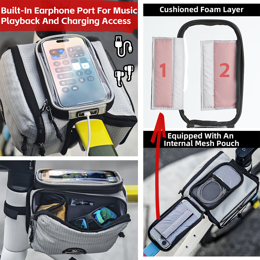Rhinowalk Bike Top Tube Bag Ra – Phone Cases Youtube recenzja i cena