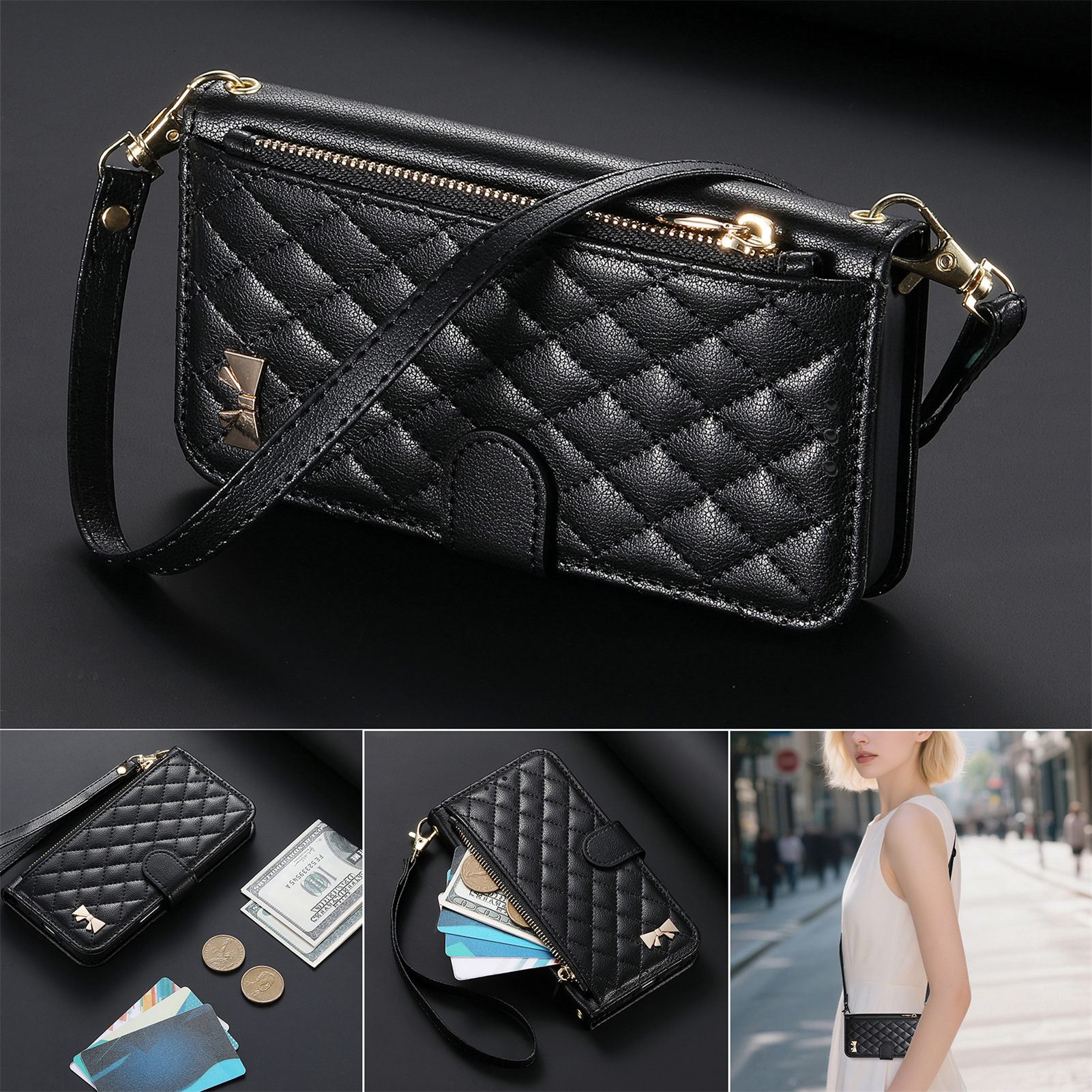 PU Leather Crossbody Flip Wall – Phone Cases With Straps recenzja i cena