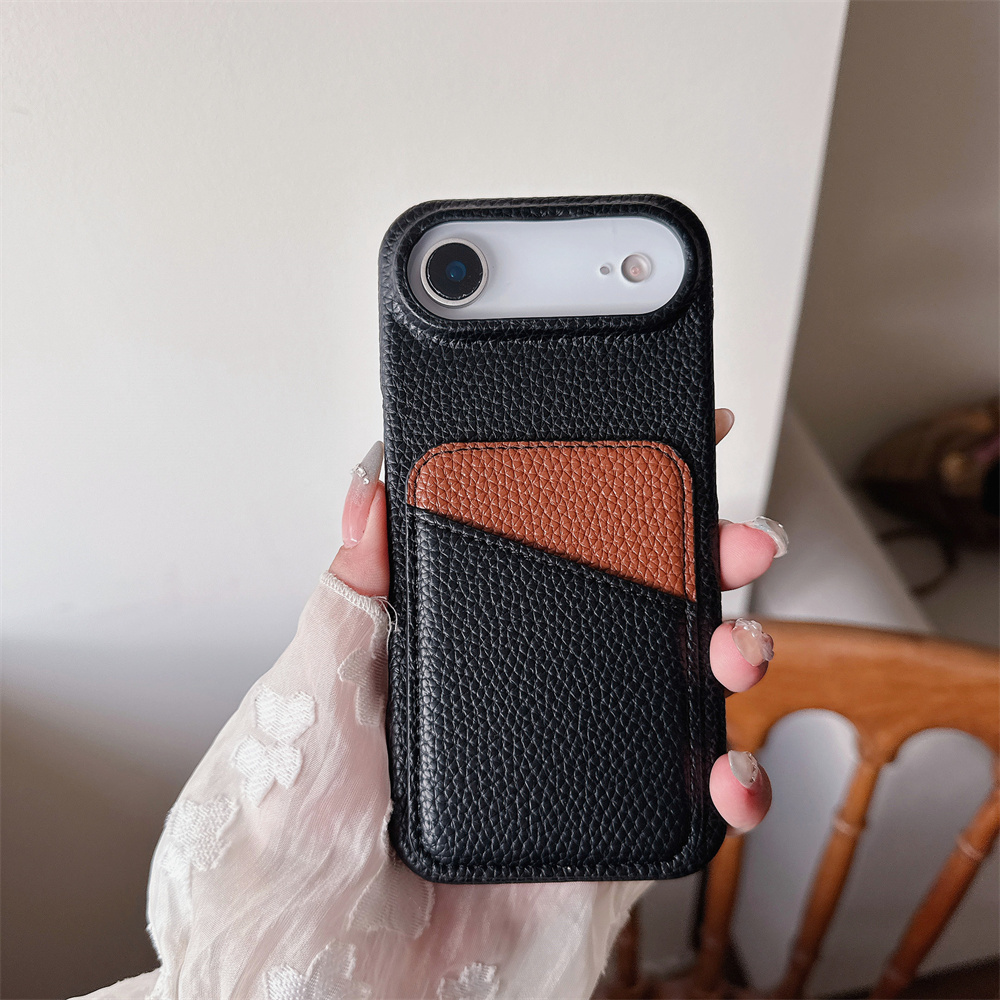 Luxury Color Collision Leather – Phone Cases With Wallet On Back recenzja i cena