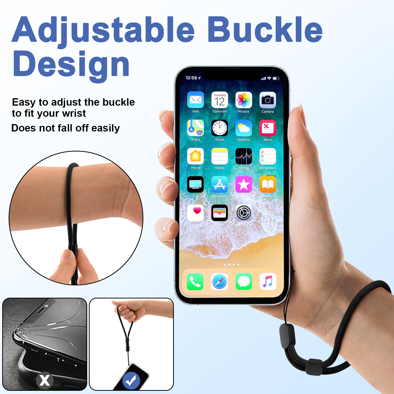 6Pcs/lot Hand Wrist Strap Lany – Phone Cases With Straps recenzja i cena