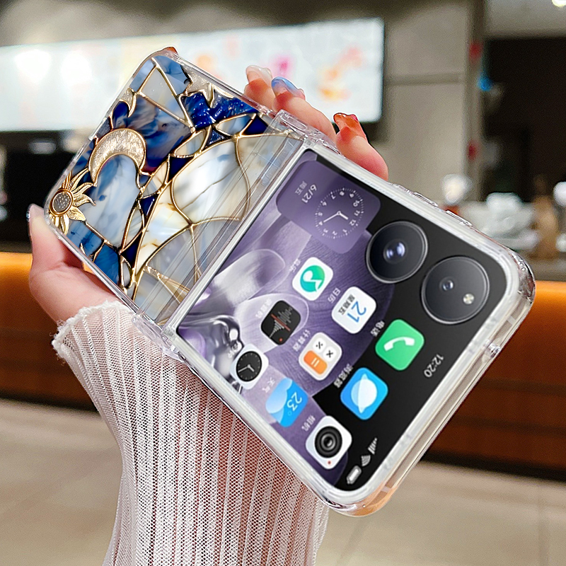 Retro Moon Star Pattern Phone  – Phone Cases Clear recenzja i cena
