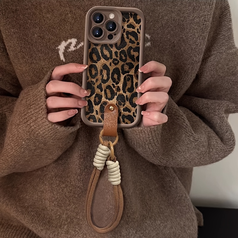 Wrist Strap Leopard Print  Pho – Phone Cases With Straps recenzja i cena