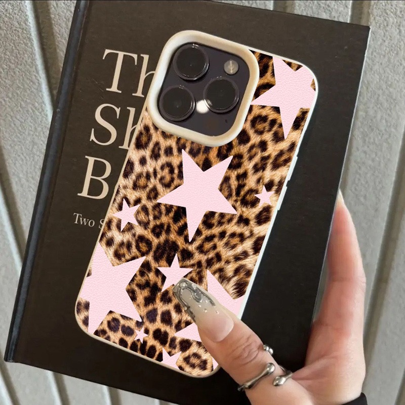 Pink Star Leopard Print TPU Pa – Phone Cases Leopard Print recenzja i cena