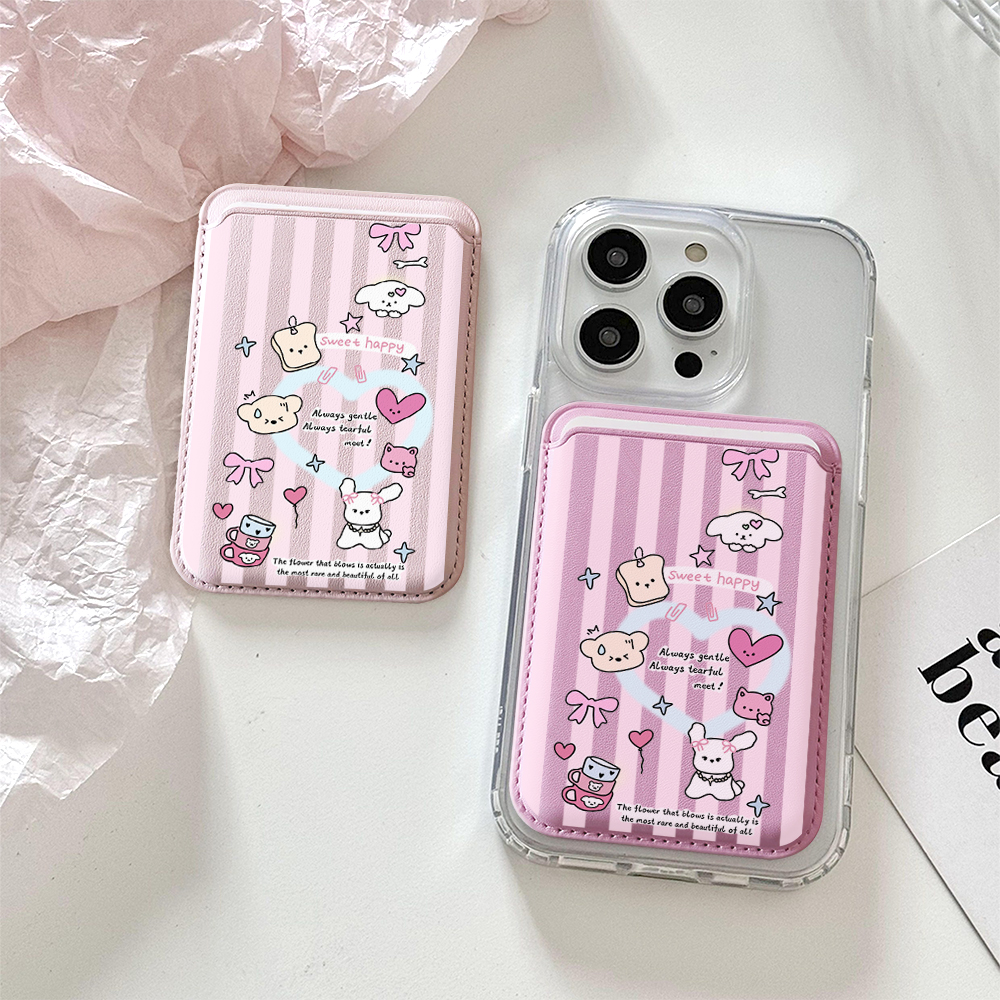 Cute Girly Sketch Style Leathe – Phone Cases With Wallet On Back recenzja i cena