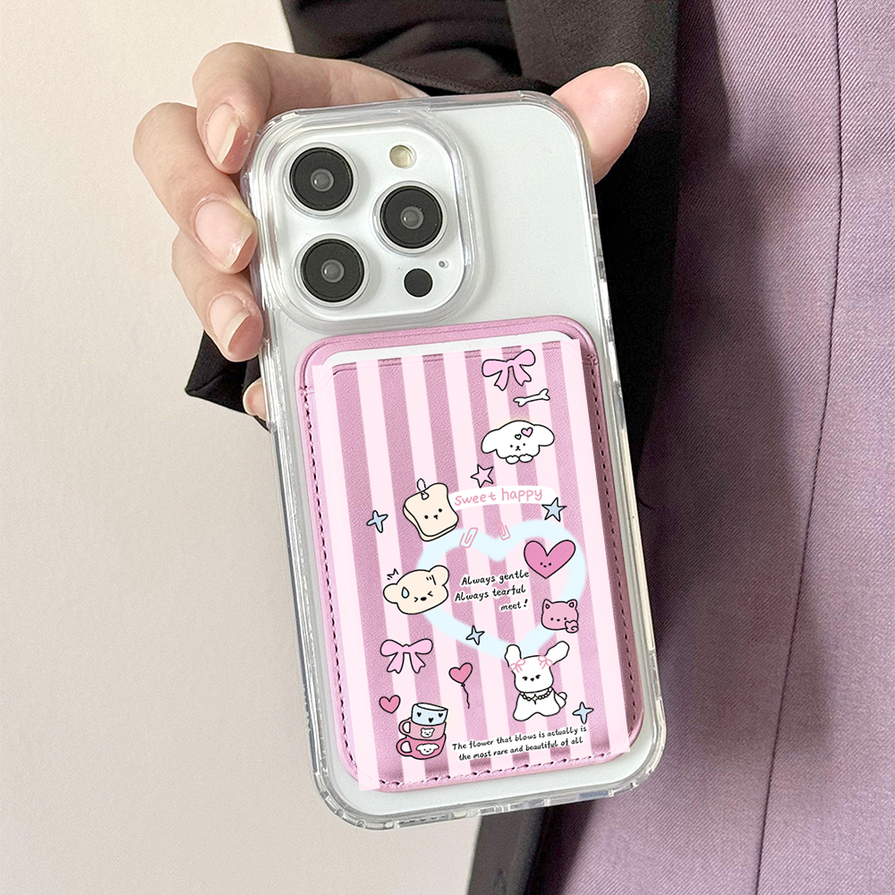Cute Girly Sketch Style Leathe – Phone Cases With Wallet On Back recenzja i cena