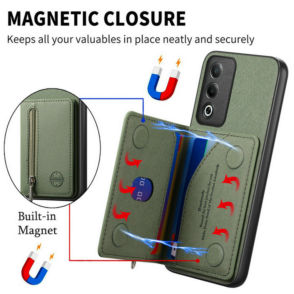 For OPPO A5 Pro 5G 4G Zipper W – Phone Cases With Wallet On Back recenzja i cena