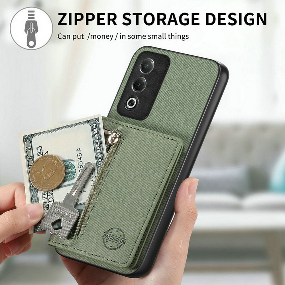 For OPPO A5 Pro 5G 4G Zipper W – Phone Cases With Wallet On Back recenzja i cena