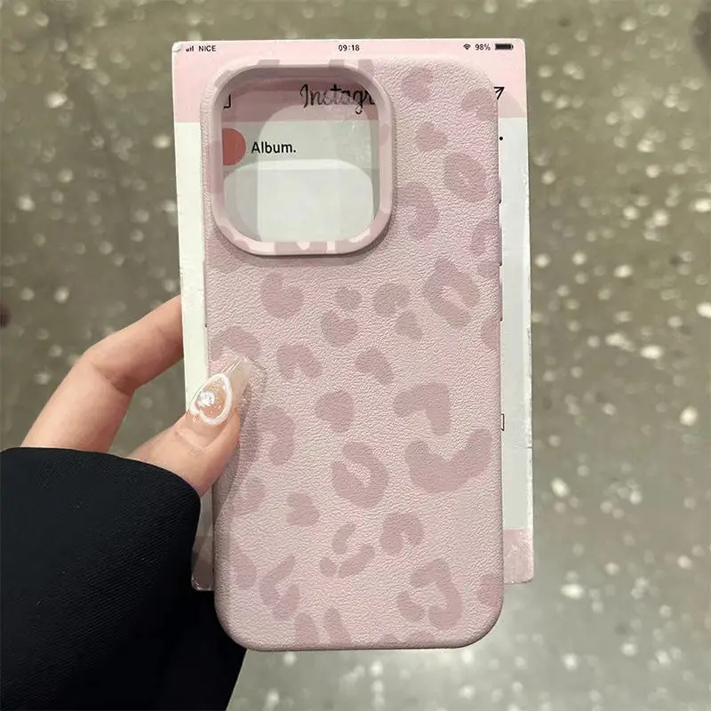 Pink Leopard Print Lichee Patt – Phone Cases Leopard Print recenzja i cena