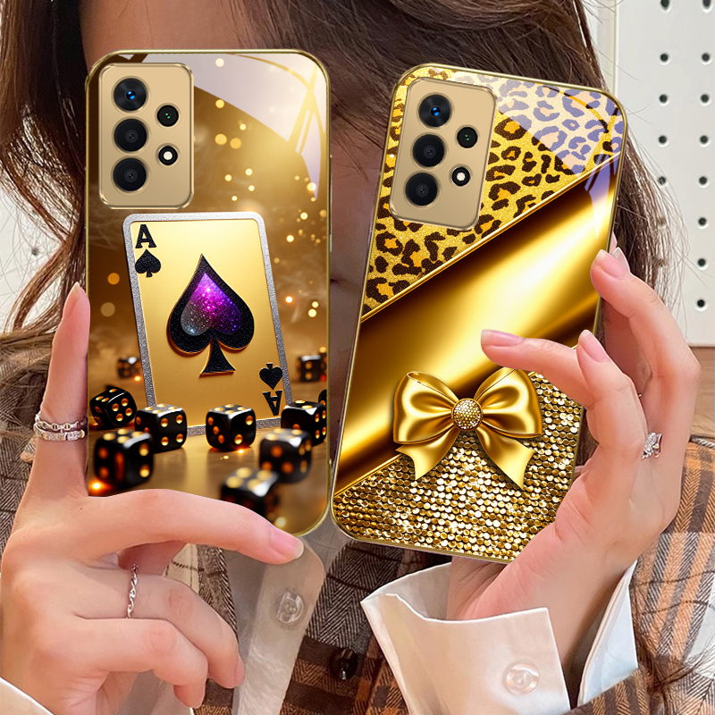 Golden leopard print bow For S – Phone Cases Leopard Print recenzja i cena