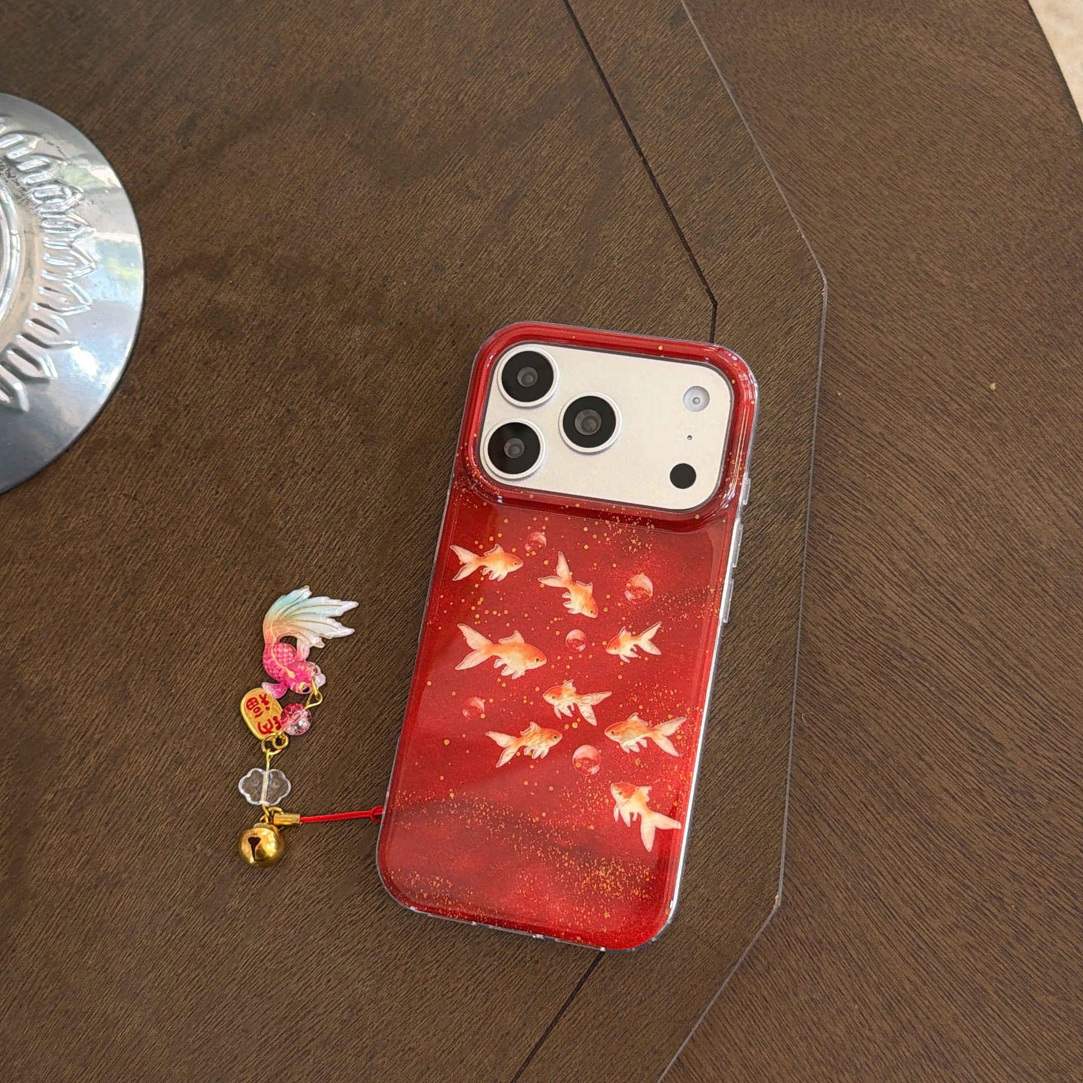 Lucky Red Glitter Goldfish & B – Phone Cases Redbubble recenzja i cena