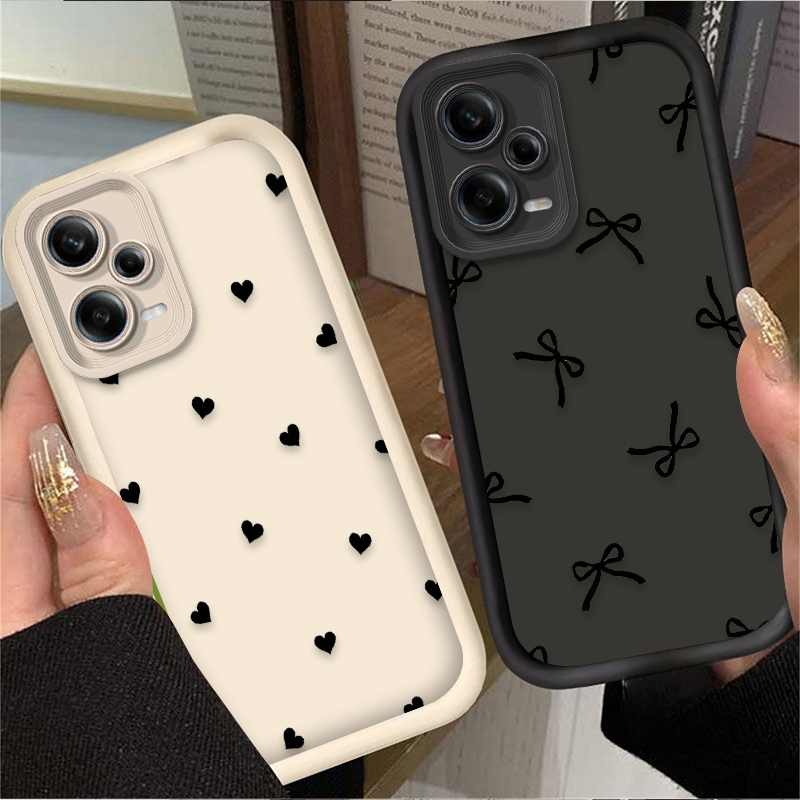 Black Love Heart Bowknot Phone – Phone Cases Xiaomi recenzja i cena