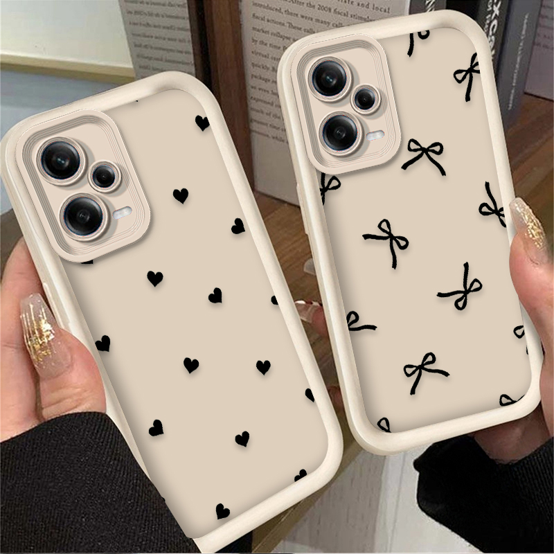Black Love Heart Bowknot Phone – Phone Cases Xiaomi recenzja i cena