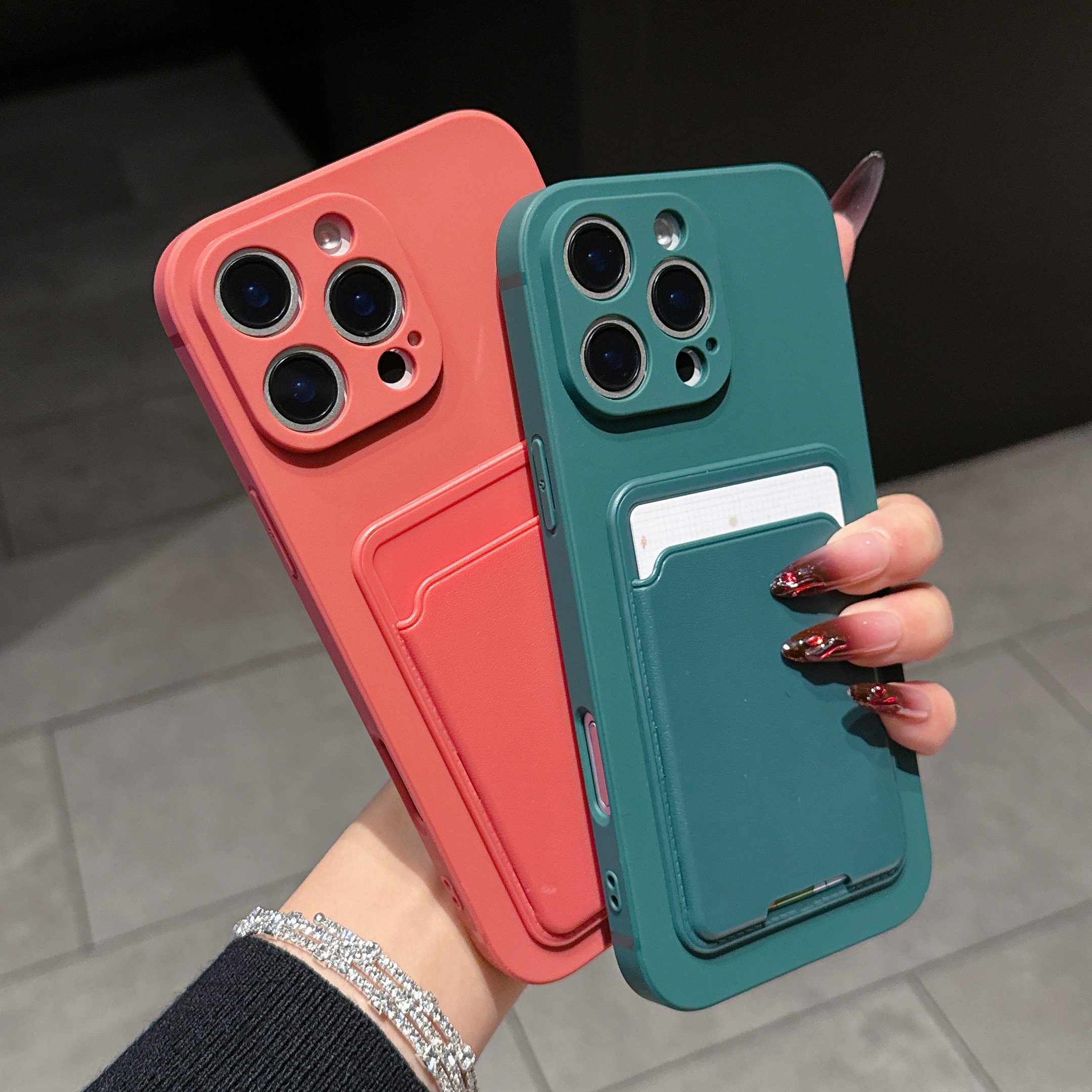 Luxury Liquid Silicone Wallet  – Phone Cases With Wallet On Back recenzja i cena
