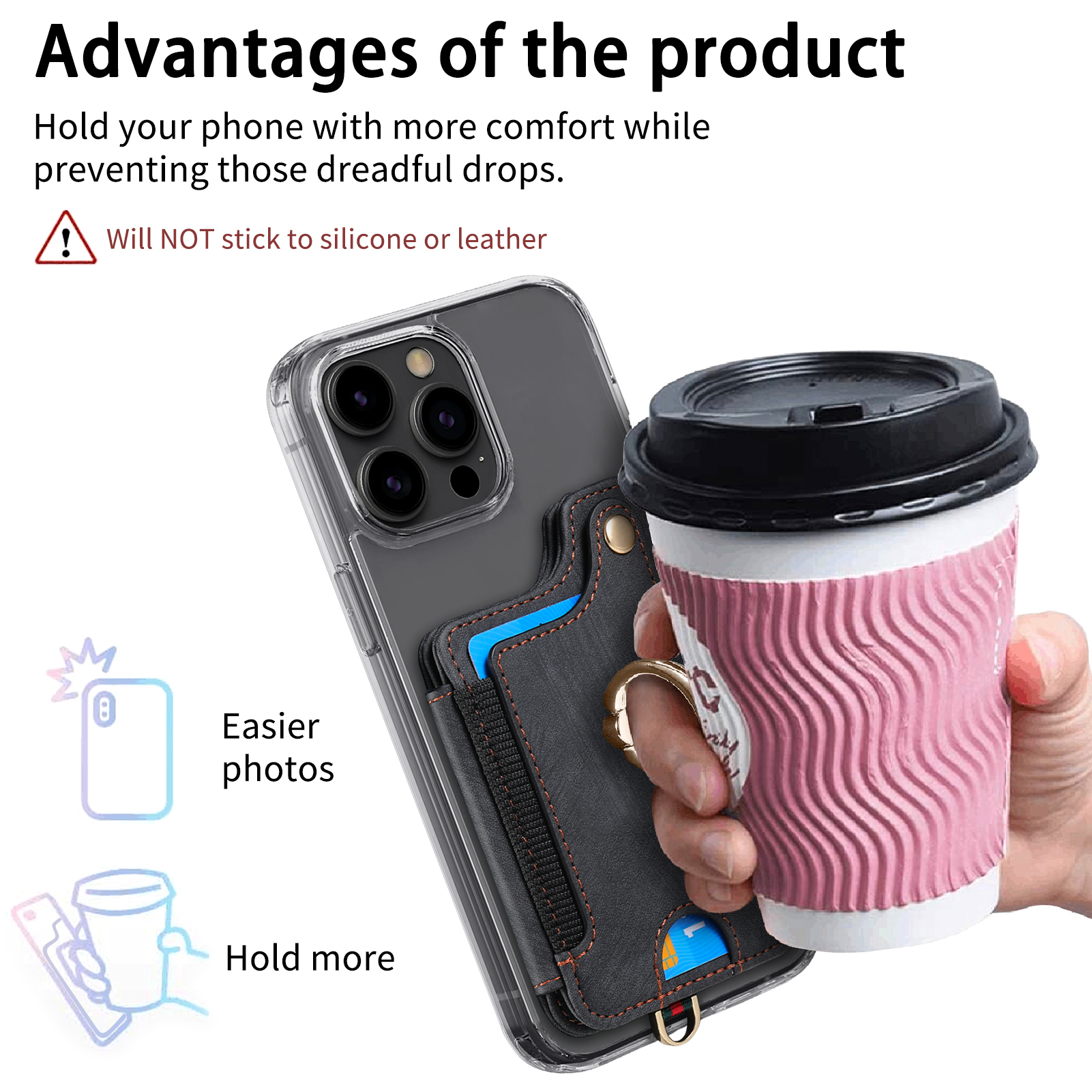 Finger Ring Phone Case Card Ho – Phone Cases With Wallet On Back recenzja i cena