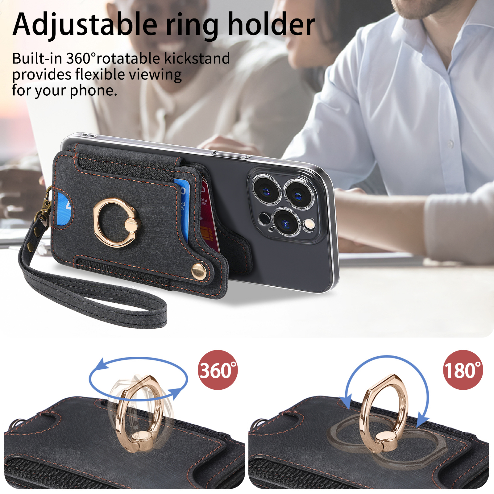 Finger Ring Phone Case Card Ho – Phone Cases With Wallet On Back recenzja i cena