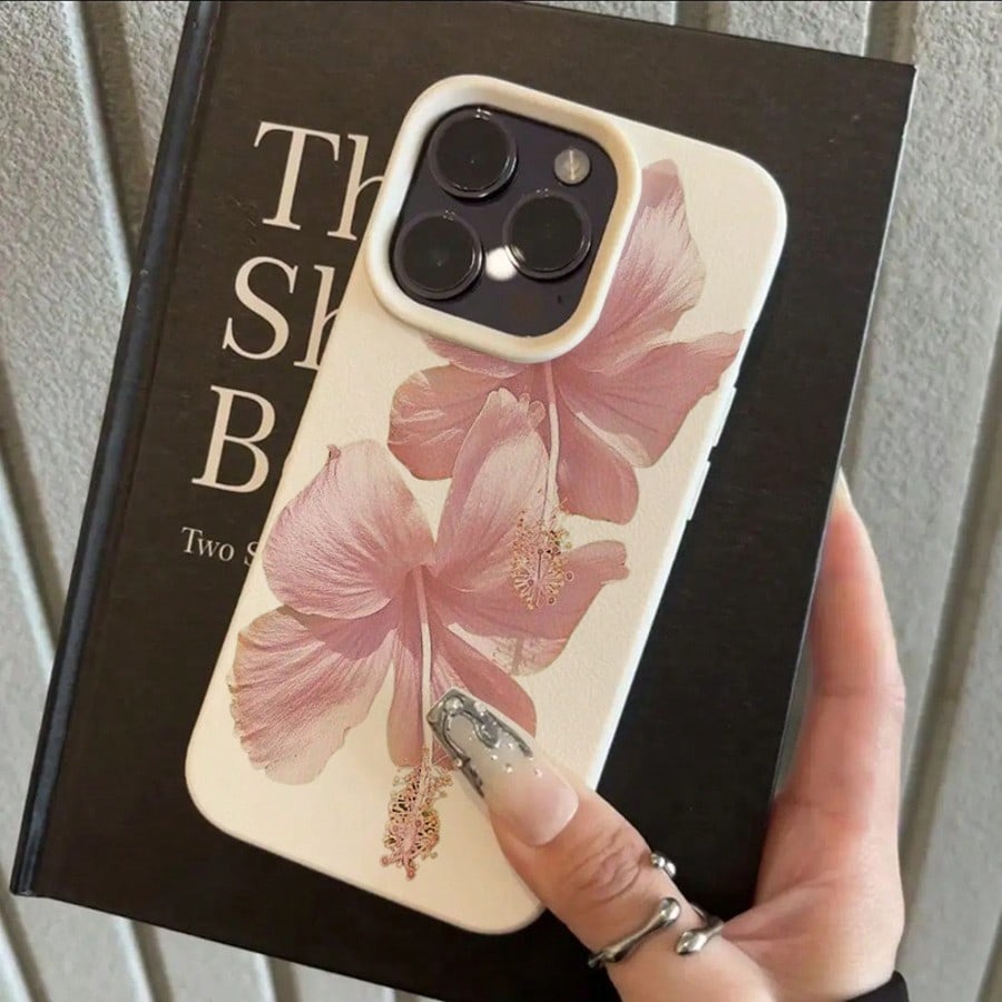 Pink Hibiscus Elegant High Aes – Phone Cases Aesthetic recenzja i cena