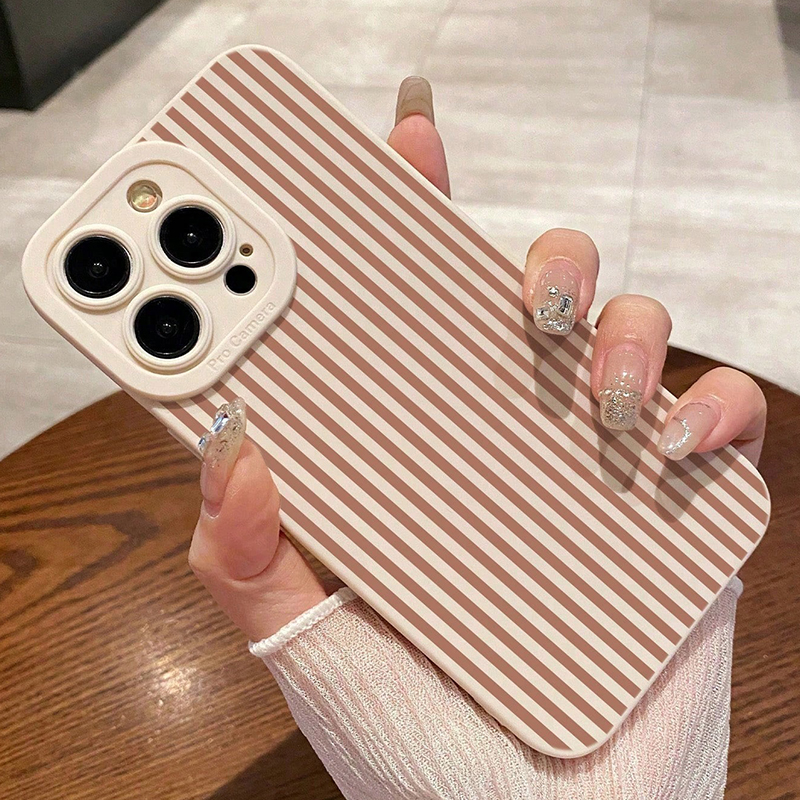 Pink Striped Painted Anti-Drop – Phone Cases Xr Iphone recenzja i cena
